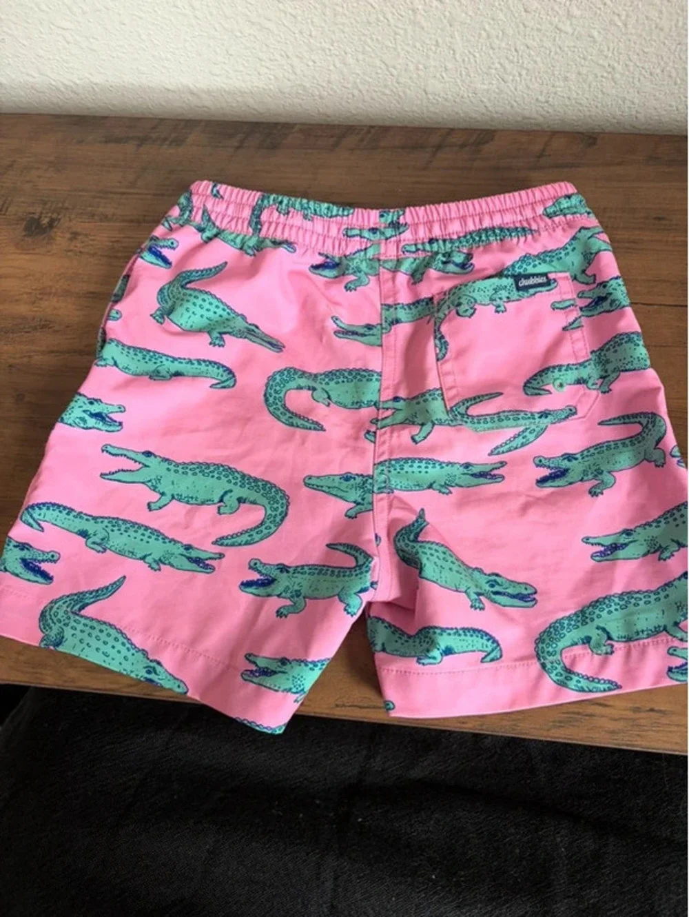 Youth Chubbies Pink Crocodile Swim Trunks